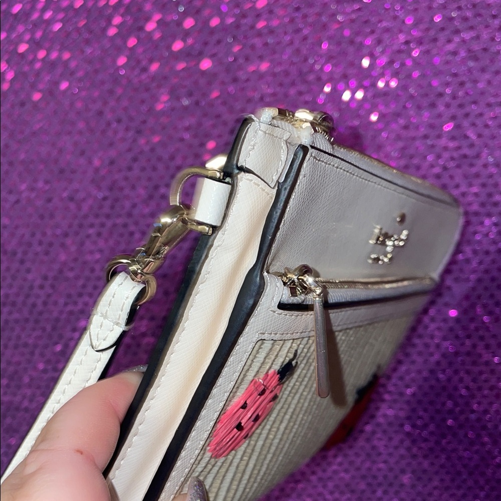 Kate Spade Cream Ladybug Clutch | Cute Spring Wristlet | NWT - Picture 7 of 15